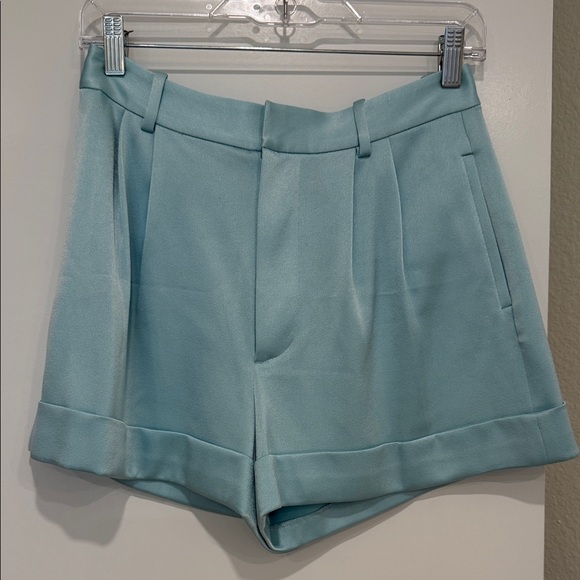 Alice + Olivia High Waist Light Blue Shorts - Picture 1 of 5